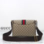 Gucci Ophidia Medium Messenger Bag Beige Dark Brown 834467 FAEOF 9745 - thumb-2