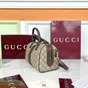 Gucci Ophidia Medium Boston Bag Beige Brown 836825 FAE0J 9867 - thumb-3