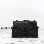 Gucci GG Marmont Medium Shoulder Bag Black 850676 AAFS1 1000