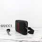 Gucci Web Trademark Small Crossbody Bag Black 866982 AAGIH 1057 - thumb-2