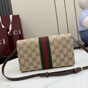 Gucci Horsebit Web Wallet With Strap Sand Brown 867120 FAF88 9645 - thumb-3