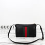 Gucci Horsebit Web Small Shoulder Bag Black 867130 AAGOQ 1057 - thumb-3