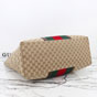 Gucci Medium GG Duffle Bag With Web Sand Brown 874979 FAFV9 9653 - thumb-4