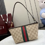 Gucci Small Pouch With Strap Web Sand Brown 876055 FAF8R 8547