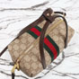 Gucci Mini Boston Bag With Web Sand Brown 876057 FAF8R 8547 - thumb-4