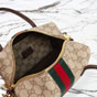 Gucci Mini Boston Bag With Web Sand Brown 876057 FAF8R 8547 - thumb-5
