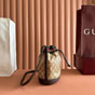 Gucci Mini Bucket Bag With Web Sand Brown 876060 FAF8R 8547 - thumb-3