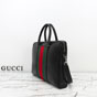 Gucci Mega Web Trademark Medium Briefcase Black A0007X AAGSU 1053 - thumb-2