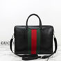 Gucci Mega Web Trademark Medium Briefcase Black A0007X AAGSU 1053 - thumb-3