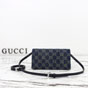 Small Pouch With Strap Gucci Plaque Black A002KG FAF9C 1144 - thumb-3