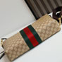Gucci Medium GG Crossbody Bag With Web Sand Brown A002KX FAF99 9646 - thumb-3
