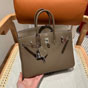 Hermes 25cm Birkin Bag in Etoupe Togo in Palladium - thumb-3