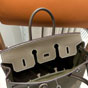 Hermes 25cm Birkin Bag in Etoupe Togo in Palladium - thumb-4