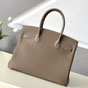 Hermes 25cm Birkin Bag in Etoupe Togo Gold Hardware - thumb-4