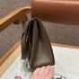 Hermes Halzan 22CM Togo Crossbody Bag in Taupe H069523CC18 - thumb-3