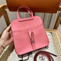 Hermes Halzan 22CM Togo Crossbody Bag in Pink H069523CK3Q - thumb-5