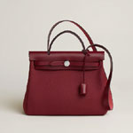 Hermes Herbag Zip 31 bag in Burgundy H078971CKCQ
