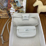Hermes Kelly Moove Swift in White Silver Hardware H083907CAM4