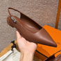 Hermes Lovely slingback Brown H252128Z 20355 - thumb-2