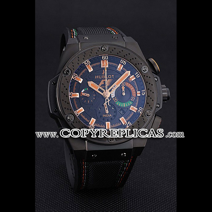 Swiss Hublot Big Bang Limited Edition Formula 1 Black Orange Dial Black Case HB6234 - Photo-2
