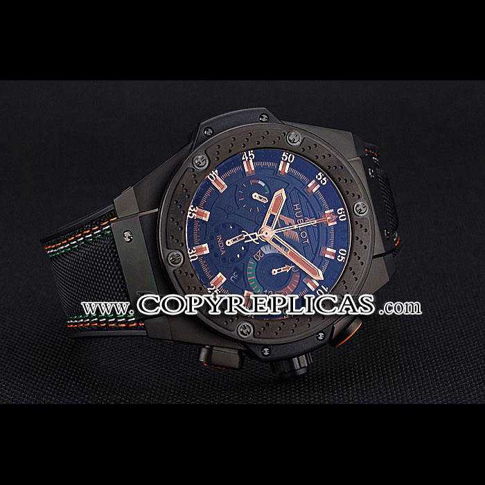 Swiss Hublot Big Bang Limited Edition Formula 1 Black Orange Dial Black Case HB6234 - Photo-3