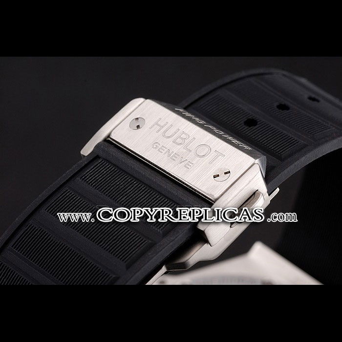Swiss Hublot King Power Stainless Steel with Rubber Band HB6256 - Photo-4