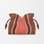 Loewe Medium Flamenco clutch Landscape in nappa calfskin Brown A411FC1XCX 5691 - thumb-4