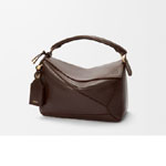 Loewe Small Featherlight Puzzle bag in nappa lambskin Brown A510PLSX01 0018