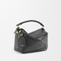 Loewe Small Featherlight Puzzle bag in nappa lambskin Black A510PLSX01 1100 - thumb-2