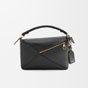 Loewe Small Featherlight Puzzle bag in nappa lambskin Black A510PLSX01 1100 - thumb-4