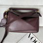 Loewe Small Featherlight Puzzle bag in Burgundy nappa A510PLSX01 7240 - thumb-2