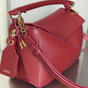 Loewe Small Featherlight Puzzle bag in Red nappa A510PLSX01 7885 - thumb-2