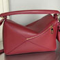 Loewe Small Featherlight Puzzle bag in Red nappa A510PLSX01 7885 - thumb-3