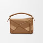 Loewe Small Puzzle bag in classic calfskin and suede Brown A510S21XBR 3980 - thumb-4