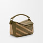 Loewe Small Puzzle bag in classic calfskin and suede Green A510S21XCE 6567 - thumb-2