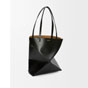 Loewe Medium Puzzle Fold tote in shiny calfskin Black A657G50X01 1100 - thumb-2