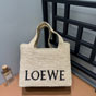 Medium Loewe Font Tote In Raffia A685B61X05 2123 - thumb-2