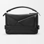 Loewe Large Puzzle Biker bag in shiny calfskin Black B510BP1X01 1100 - thumb-4