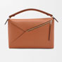 Loewe Large Puzzle Edge bag in classic calfskin Brown B510P00X04 2530 - thumb-4