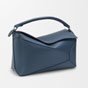 Loewe Large Puzzle Edge bag in classic calfskin Blue B510P00X04 6969 - thumb-2