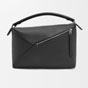 Loewe Large Puzzle Edge bag in grained calfskin Black B510P00X05 1100 - thumb-4