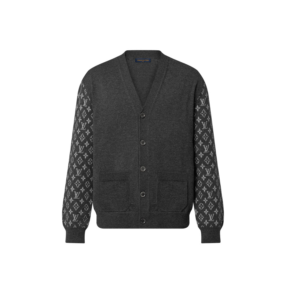 Louis Vuitton Monogram Mix Cashmere Cardigan 1AATM3