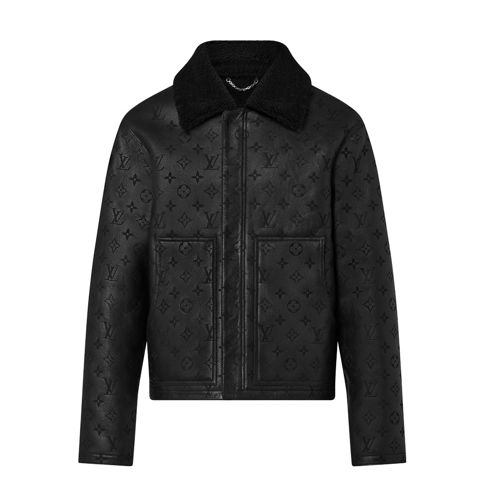 Louis Vuitton Shearling Embossed Monogram Jacket 1AAU2D