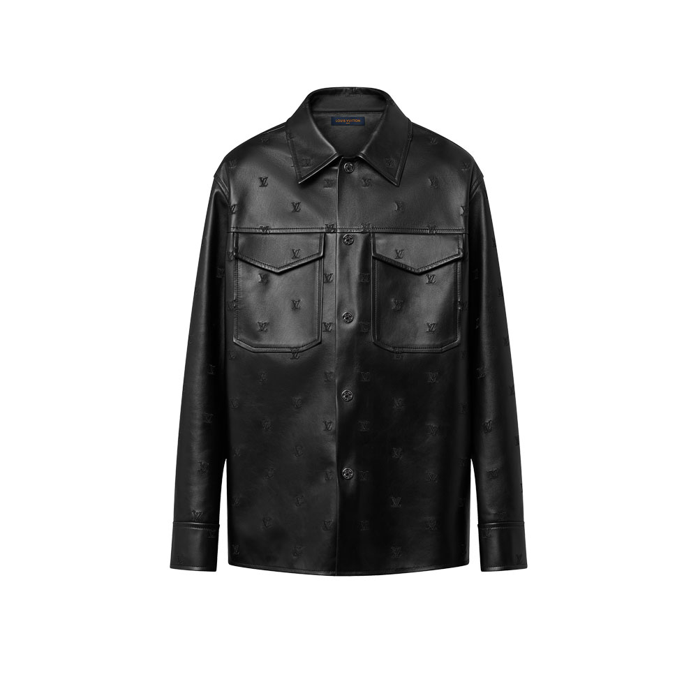Louis Vuitton Embroidered Leather Signature Overshirt 1AFIOJ