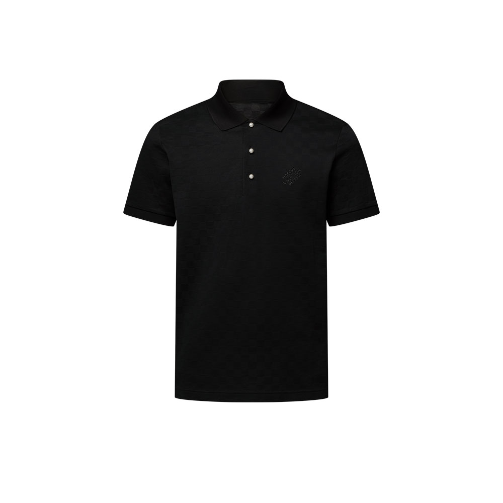 Louis Vuitton Damier Signature Polo Shirt in Black 1AGILJ