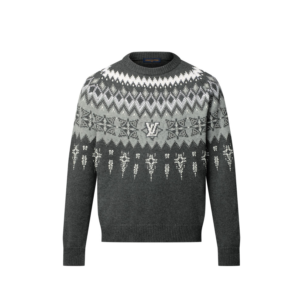 Louis Vuitton Embellished Wool-Cashmere Blend Pullover 1AGJUQ