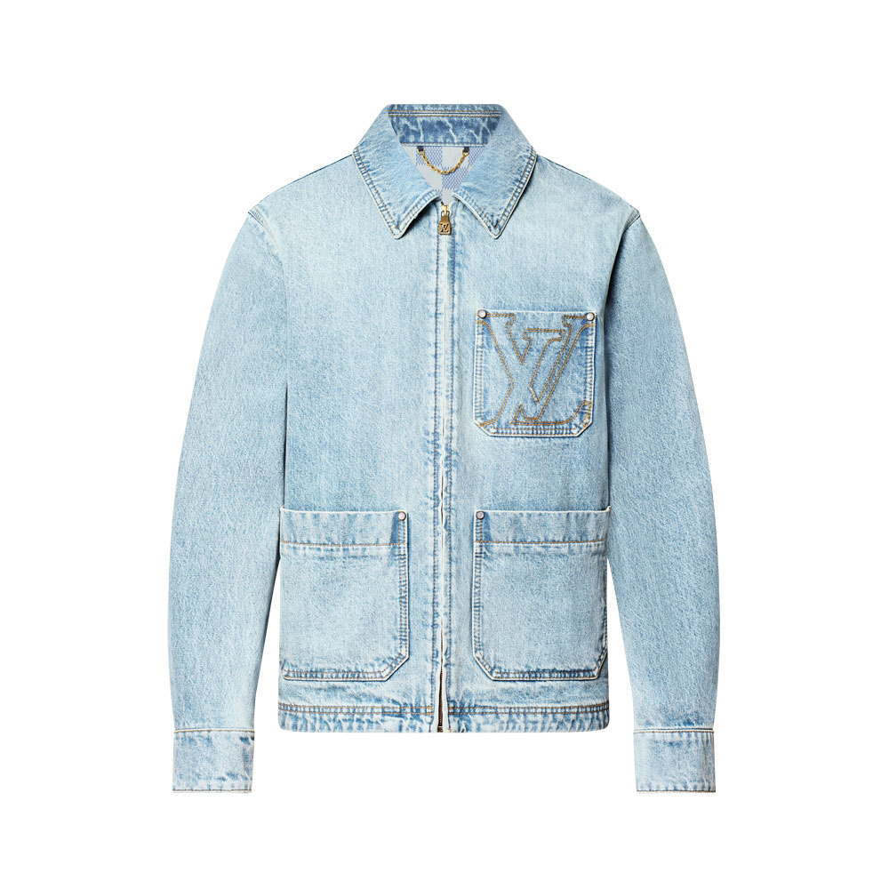 Louis Vuitton Workwear Denim Jacket in Blue 1AGTF7