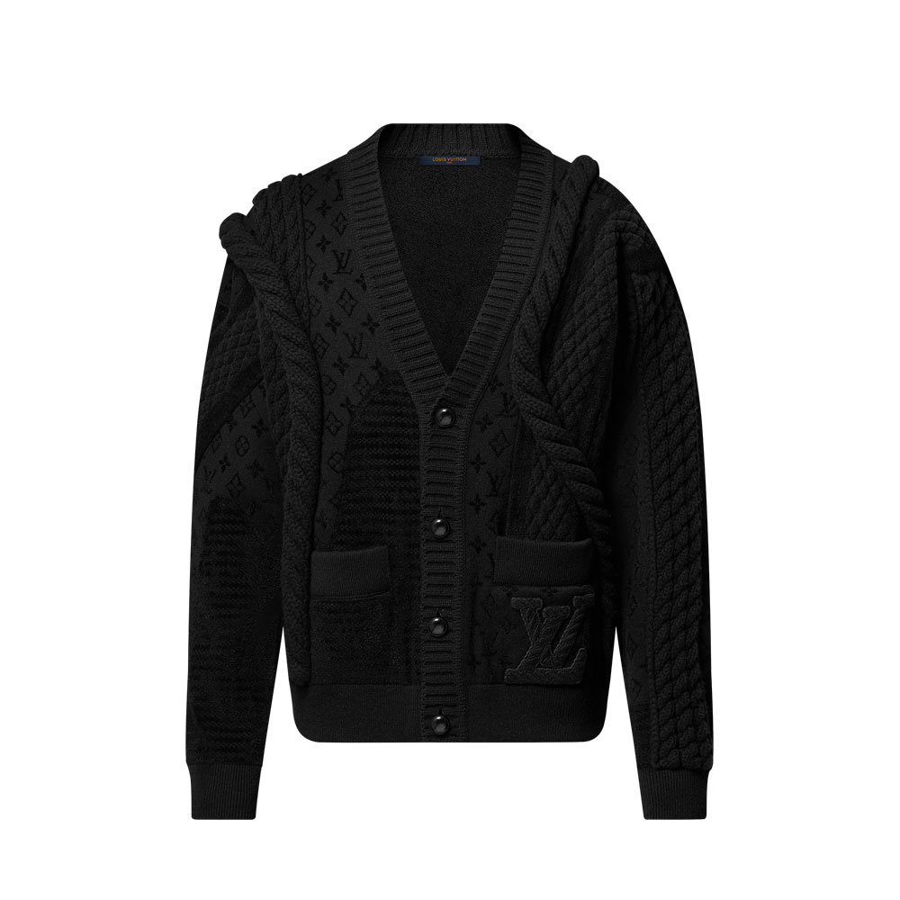 Louis Vuitton Chunky Wool-Blend Cable Cardigan 1AHC21