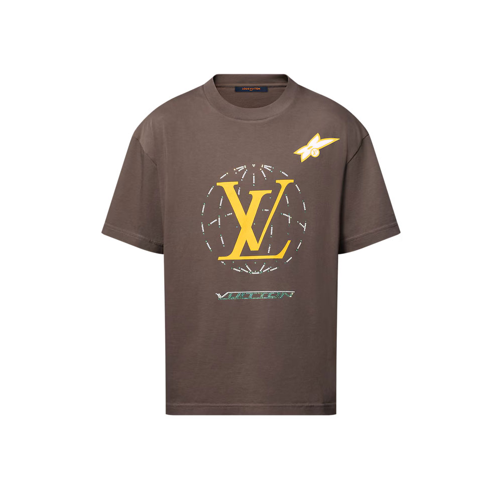 Louis Vuitton Washed Embellished Cotton T-Shirt 1AHCL3