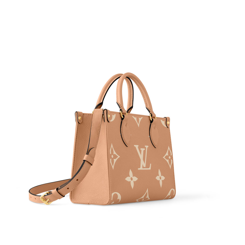 Louis Vuitton OnTheGo PM Tote Bag Bicolour Monogram Empreinte in Beige M12513 - Photo-2